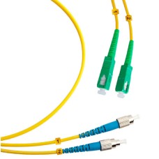 Шнур оптический duplex SC/APC-FC/UPC 9/125 sm 15м LSZH Cabeus FOP(d)-9-SC/APC-FC/UPC-15m