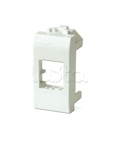 Адаптер для информационных разъемов Keystone, 1мод, белый ДКС 76607B в Артеме Распределительные коробки Pintop.ru