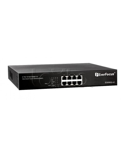 Коммутатор PoE 8-портовый EverFocus ES0802-41 в Артеме Коммутаторы Pintop.ru