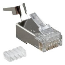 Разъем RJ-45 под витую пару, кат. 6, экранированный, универсальный Hyperline PLUG-8P8C-UV-C6-TW-SH