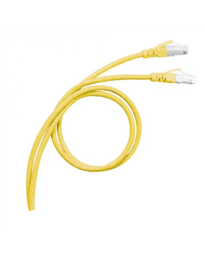 Патч-корд S/FTP, cat. 6а, PVC, 1м, желтый Legrand (051780) в Артеме Патчкорды (медные) Pintop.ru