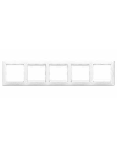 Рамка 5 постов горизонтальный монтаж белый Valena Legrand 774455 в Артеме Аксессуары для кабель-канала Pintop.ru